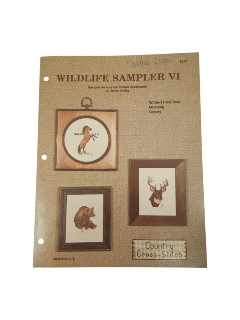 Cross Stitch Booklet Vintage Lot Of 5 Wildlife Sampler Fisherman Prayer Patterns